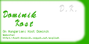 dominik kost business card